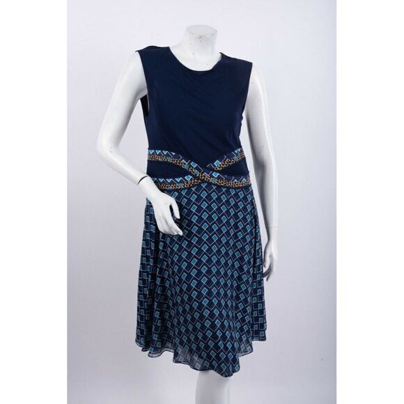 Diane Von Furstenberg DVF Womens Dress Sz 8 Blue - Picture 1 of 6